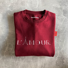 Load image into Gallery viewer, Transparencia. L’amour oversized Premium sweater.
