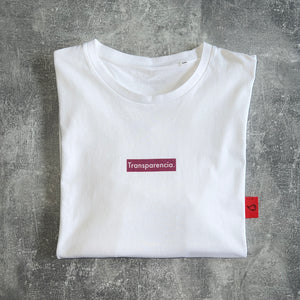 Transparencia. Box Logo Magenta Premium t-shirt.